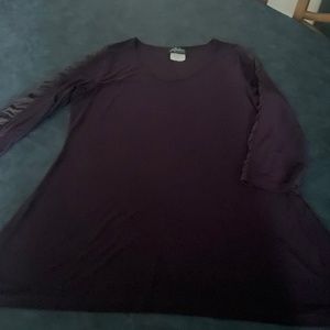 Artex top with sheer long sleeves